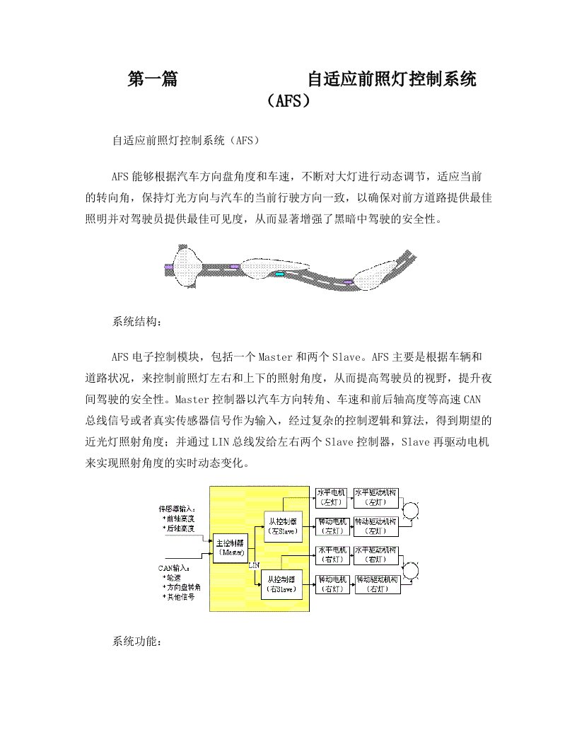 汽车_自适应前照灯控制系统