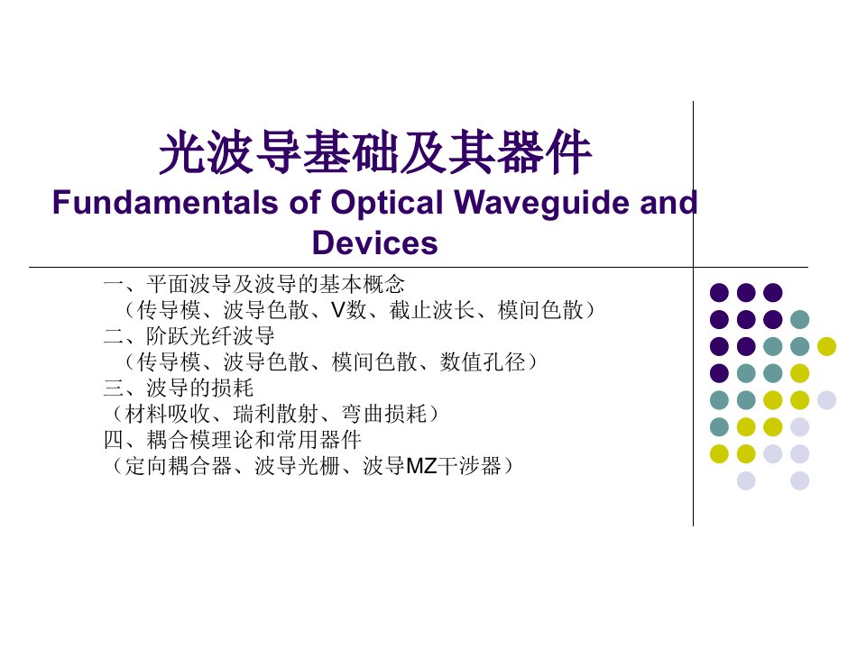 光波导基础及其常用器件