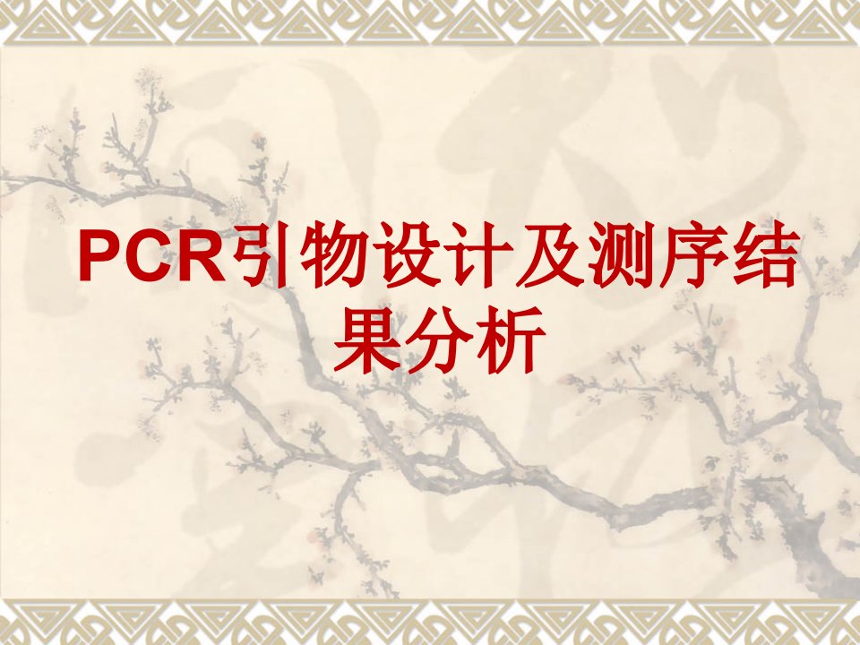 PCR引物设计及测序结果分析