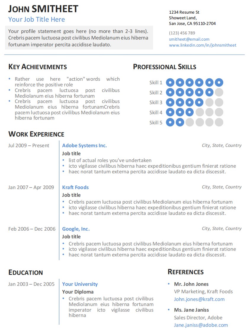 优选简历模板-英文-Minimalist-1-Page-Resume