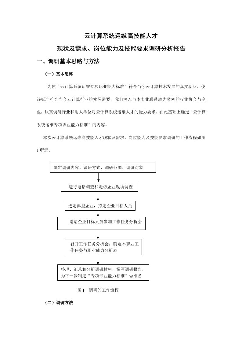 云计算系统运维高技能人才现状及需求岗位能力及技能要求调研分析报告