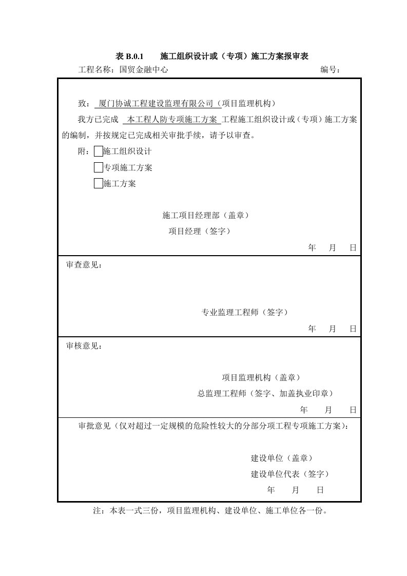 建筑工程管理-国贸人防专项施工方案