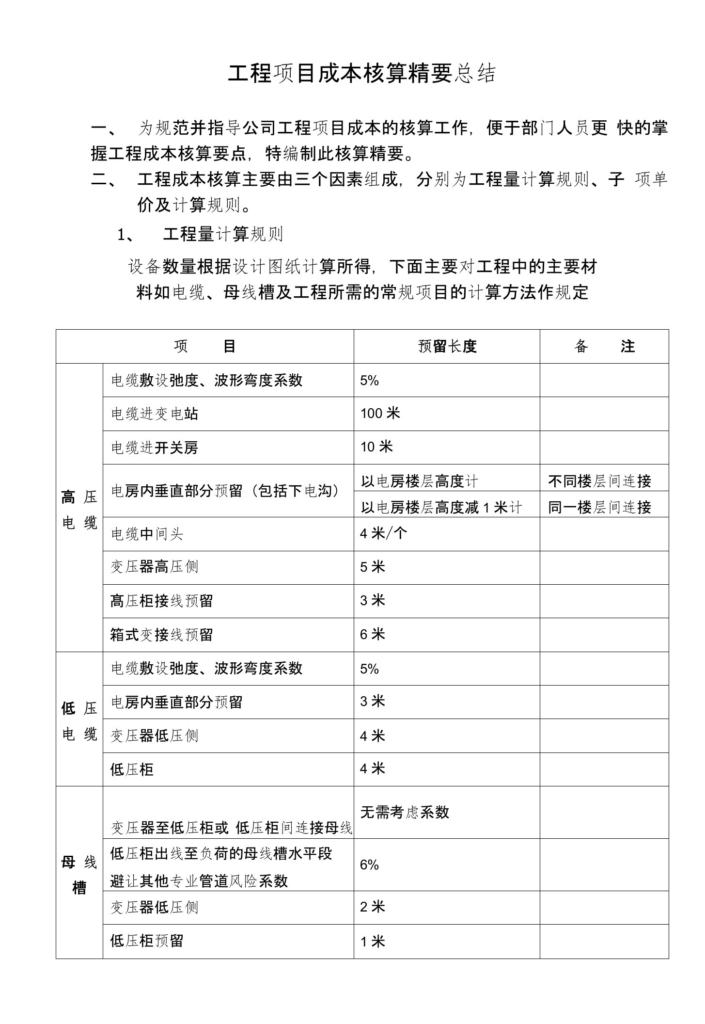 电力安装工程项目成本核算精要