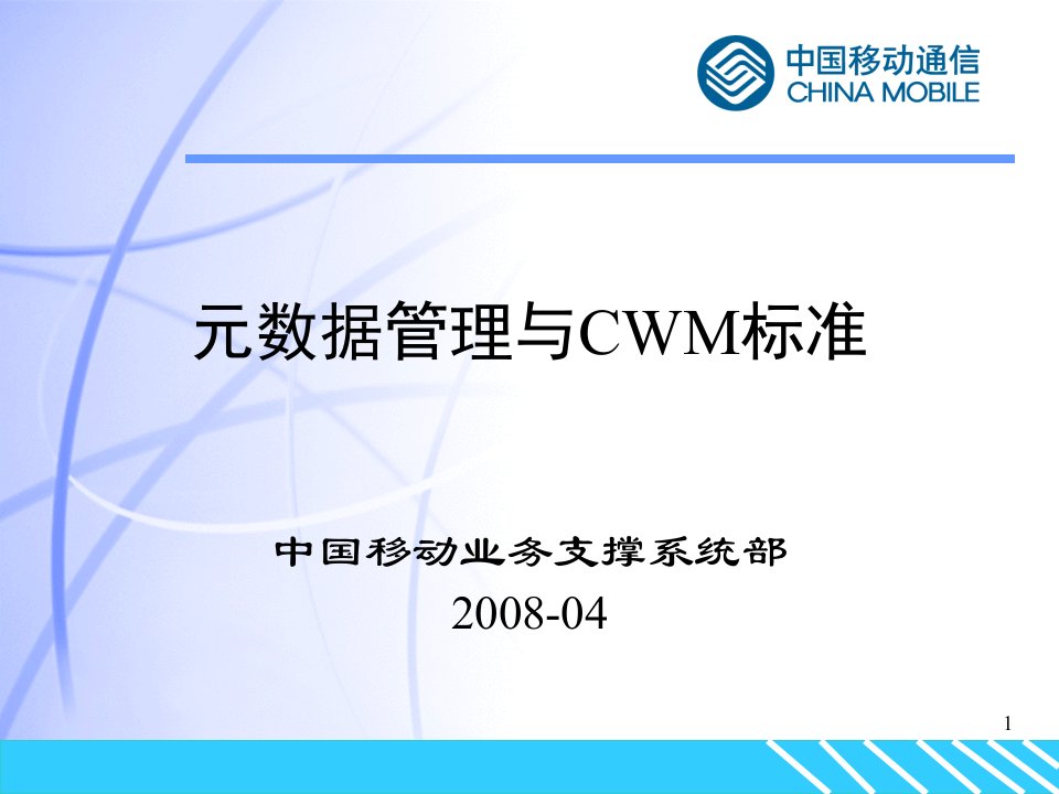 元数据管理与CWM标准解析课件