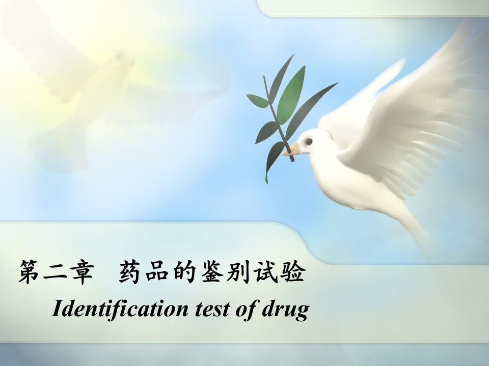 二章药品的鉴别试验Identificationtestofdrug