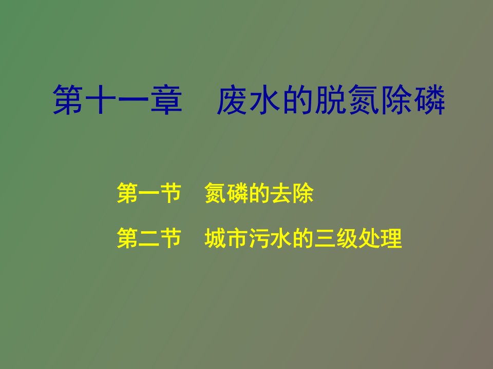 水污染控制工程第十一章