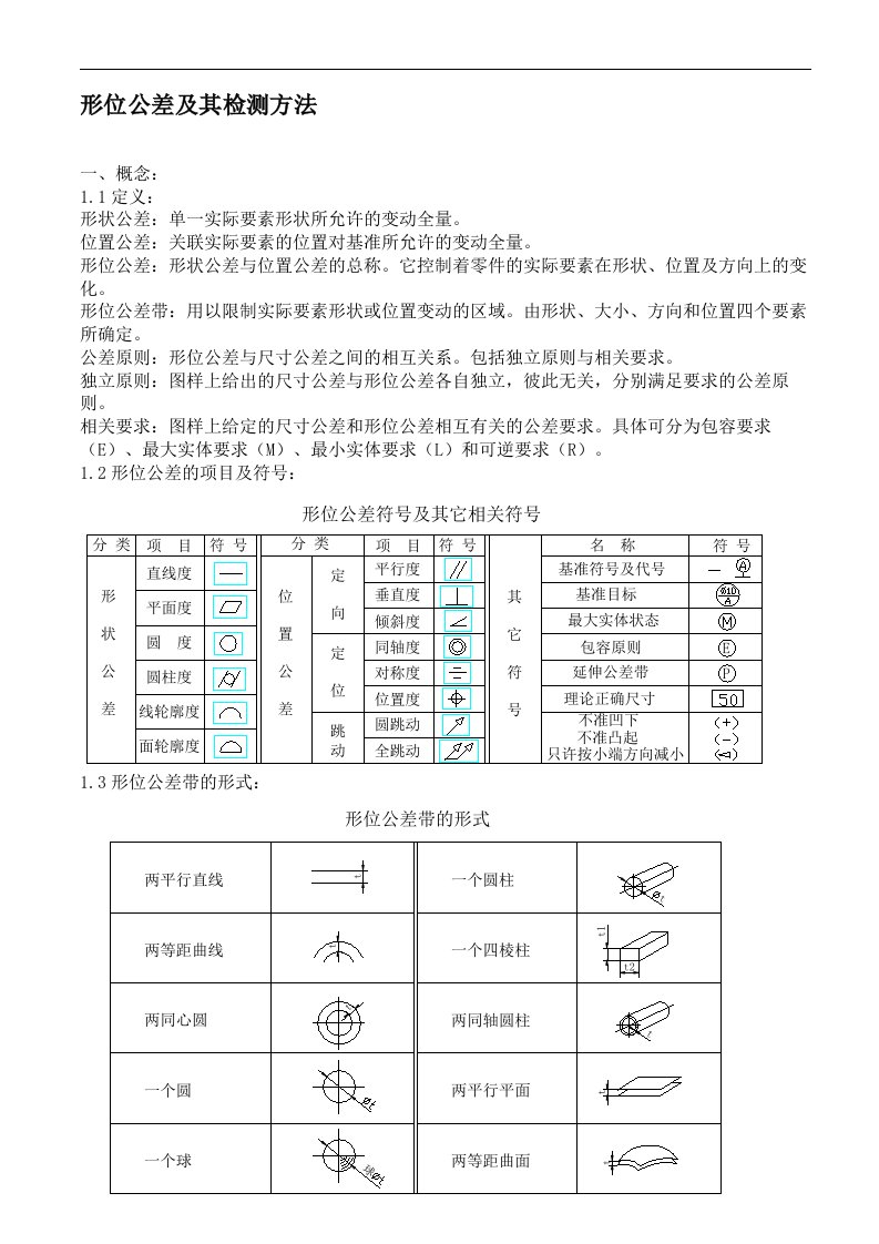 形位公差与检测方法