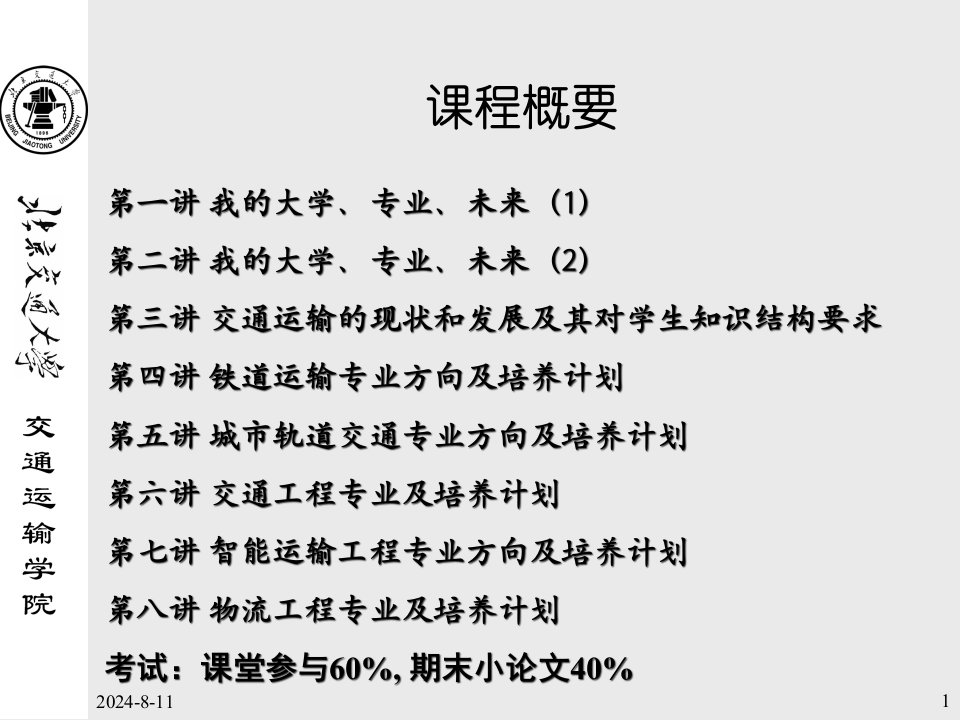 交通运输类专业导论课件