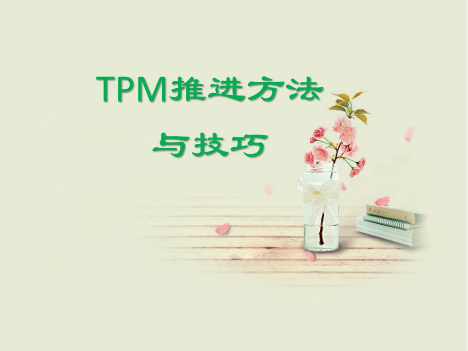 TPM推进技巧与方法