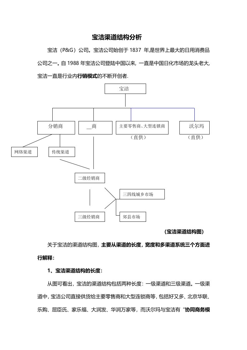 宝洁渠道结构分析-重点