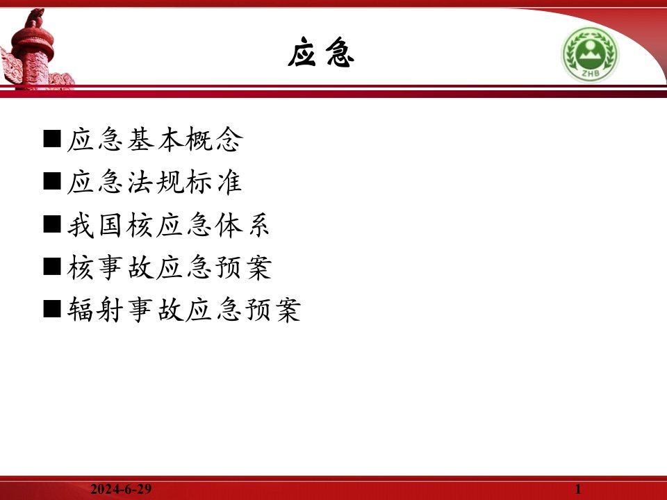 我国核与辐射安全监管中的核应急监测工作介绍课件