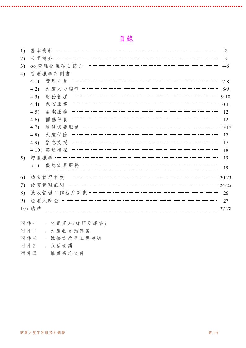 商业大厦管理物业