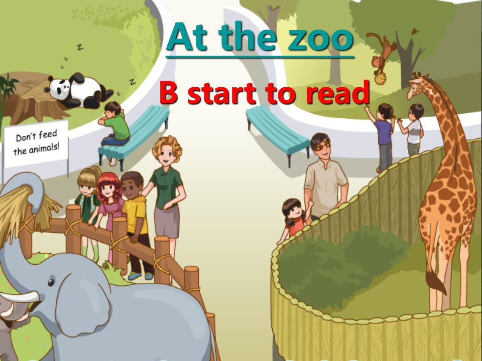 PEP小学英语三年级下册Unit3-at-the-zoo-ppt课件-B-start-to-read