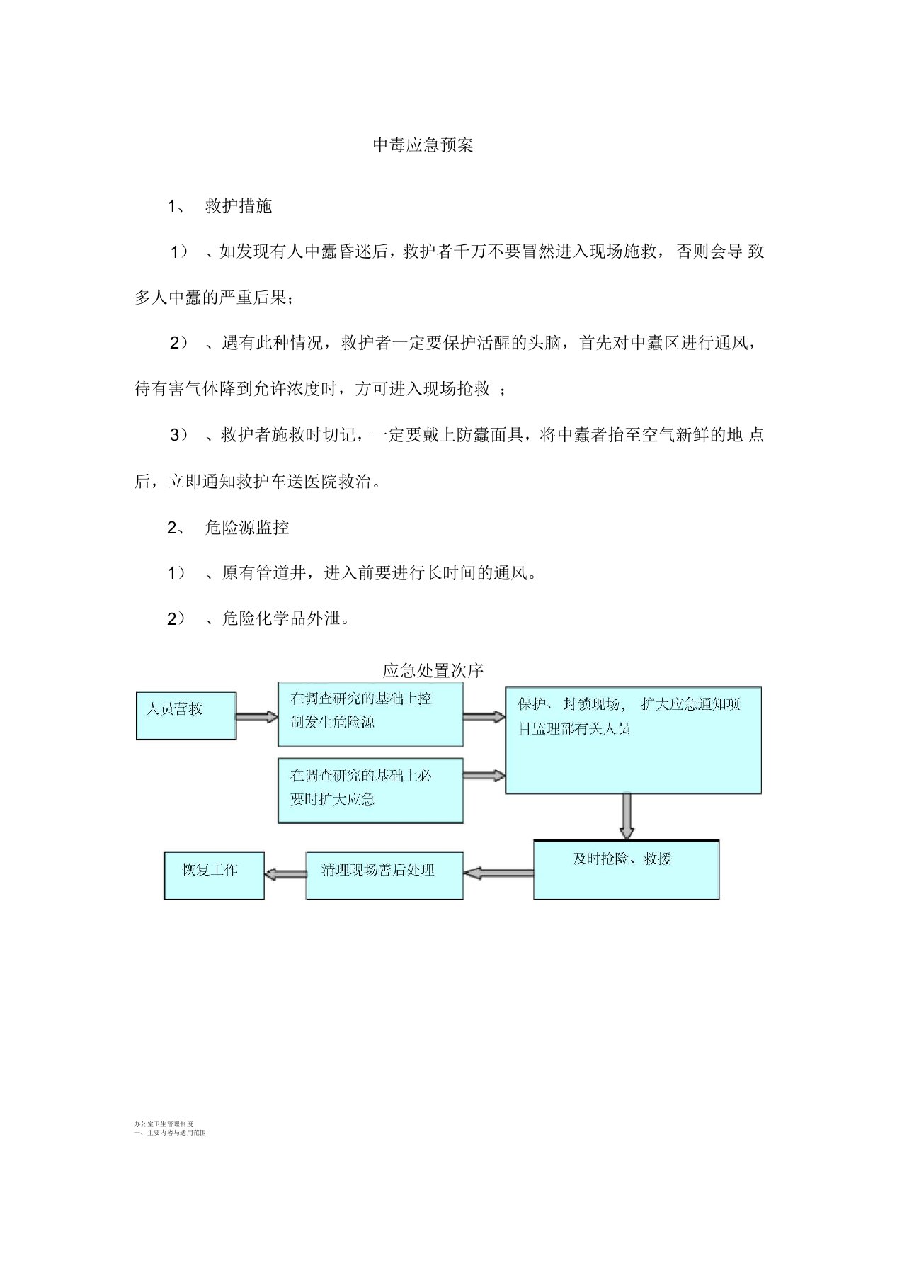 中毒应急预案