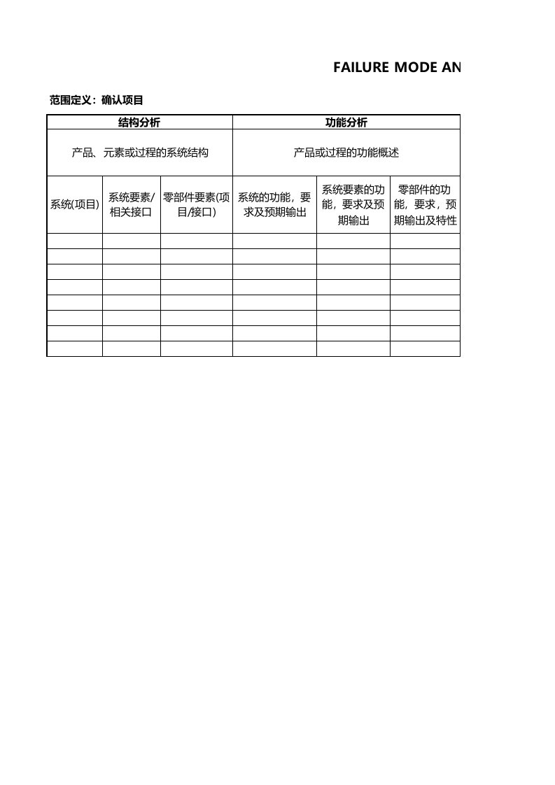 fmea第五版表格