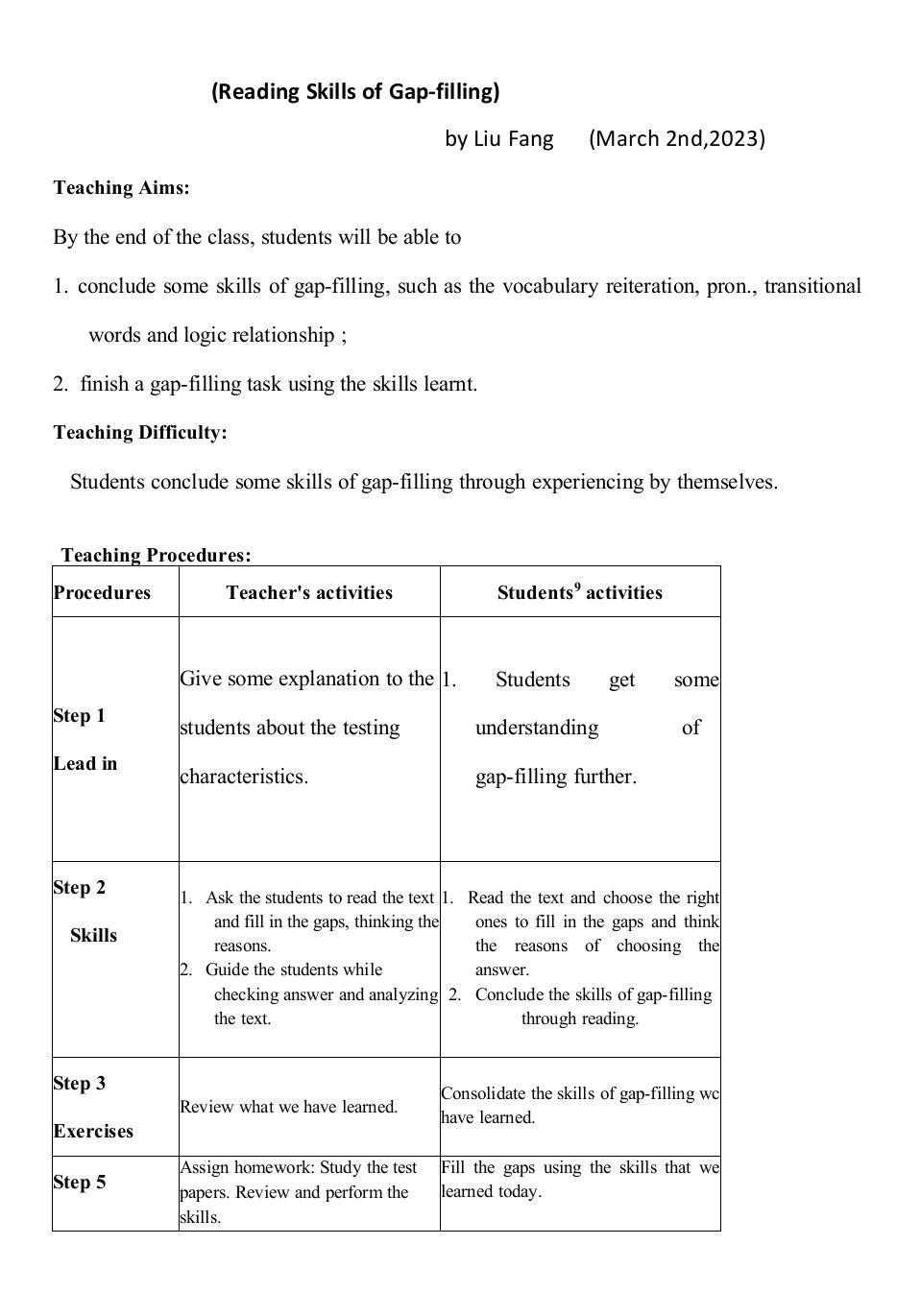 高中英语外研版高中选修7Module7Revision-七选五-教学设计