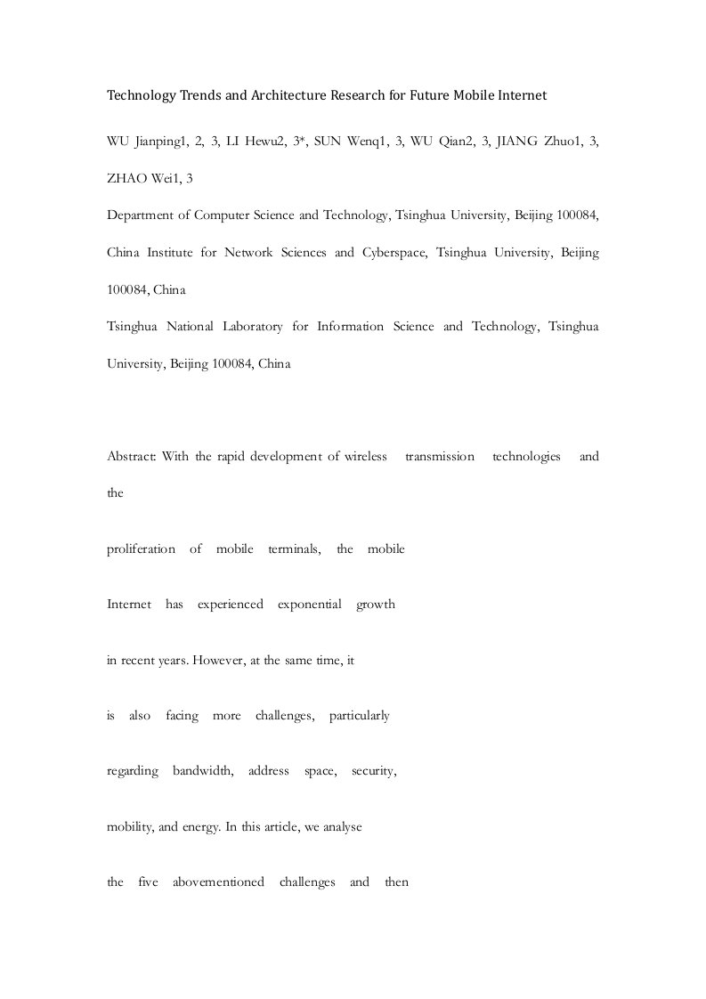 移动互联网发展趋势-英文文献-原文