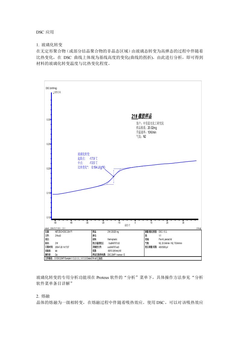 产品包装测试DSC应用