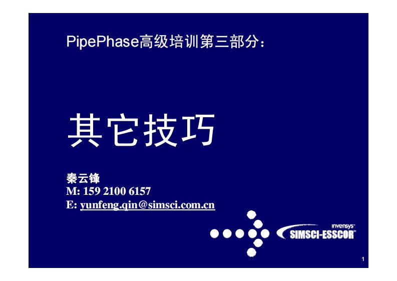 PipePhase多相流管网模拟软件中文用户手册3