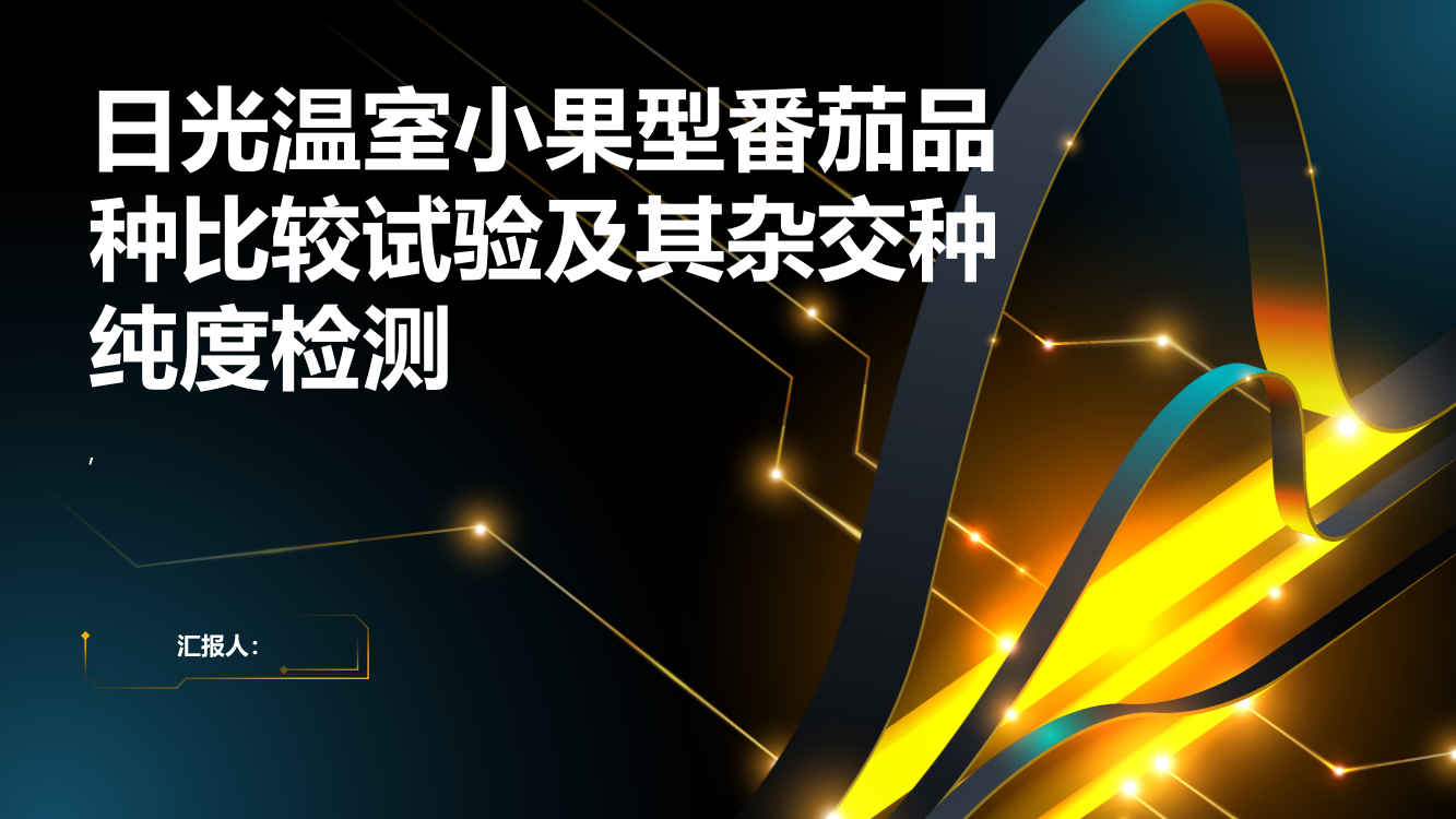 日光温室小果型番茄品种比较试验及其杂交种纯度检测