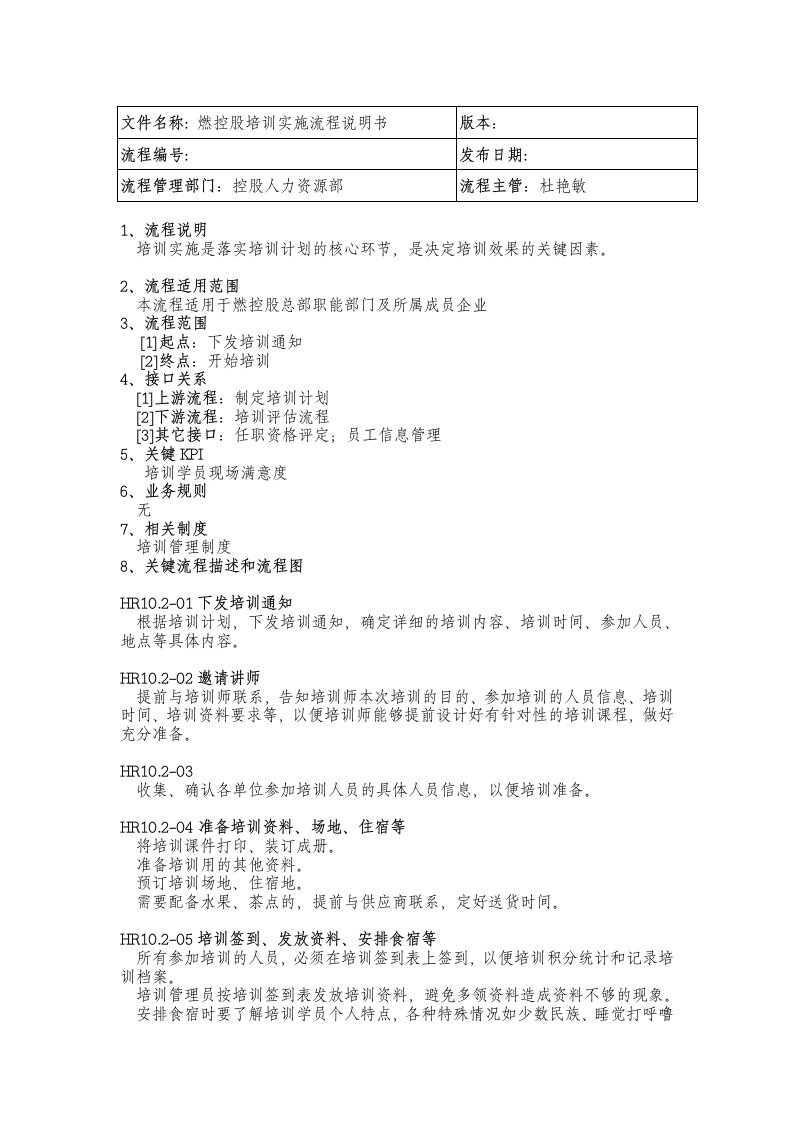 ibm新奥燃气控股集团-培训实施说明书