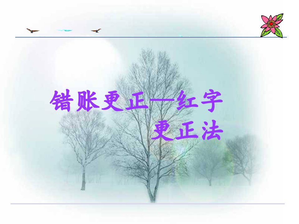 《错账更正—红字更正法》课件-课件(PPT演示稿)