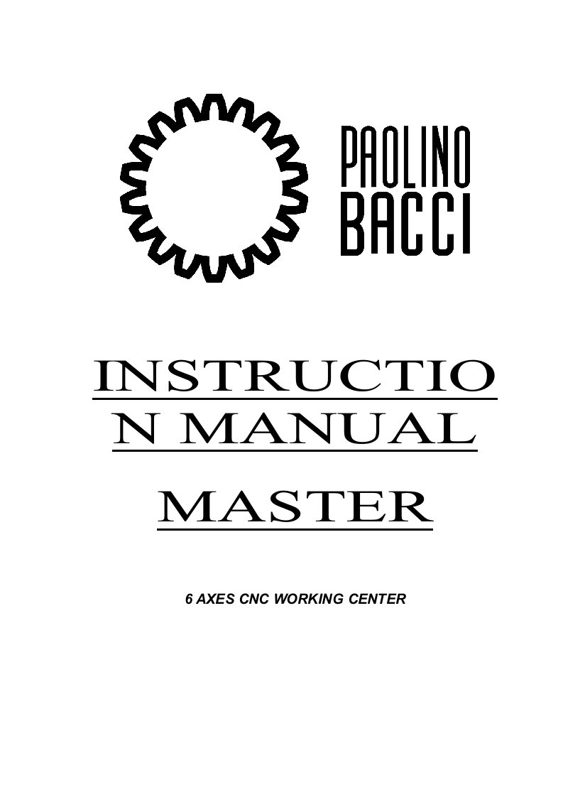 MasterInstructionManual五轴加工中心操作手册master414英文版