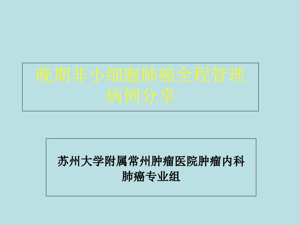 安维汀治疗晚期非小细胞肺癌病例课件