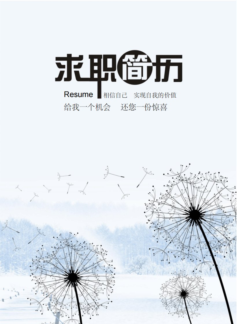 四川医科大学毕业生求职个人简历最新创意模板【封面+自荐书+简历+封底】