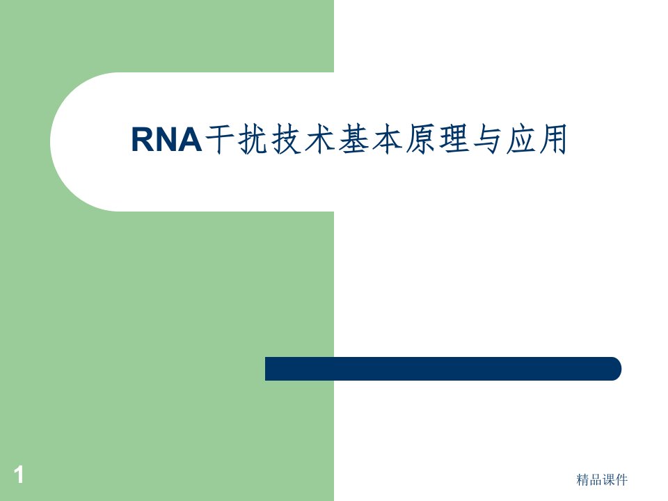 RNA干扰技术基本原理与应用ppt课件