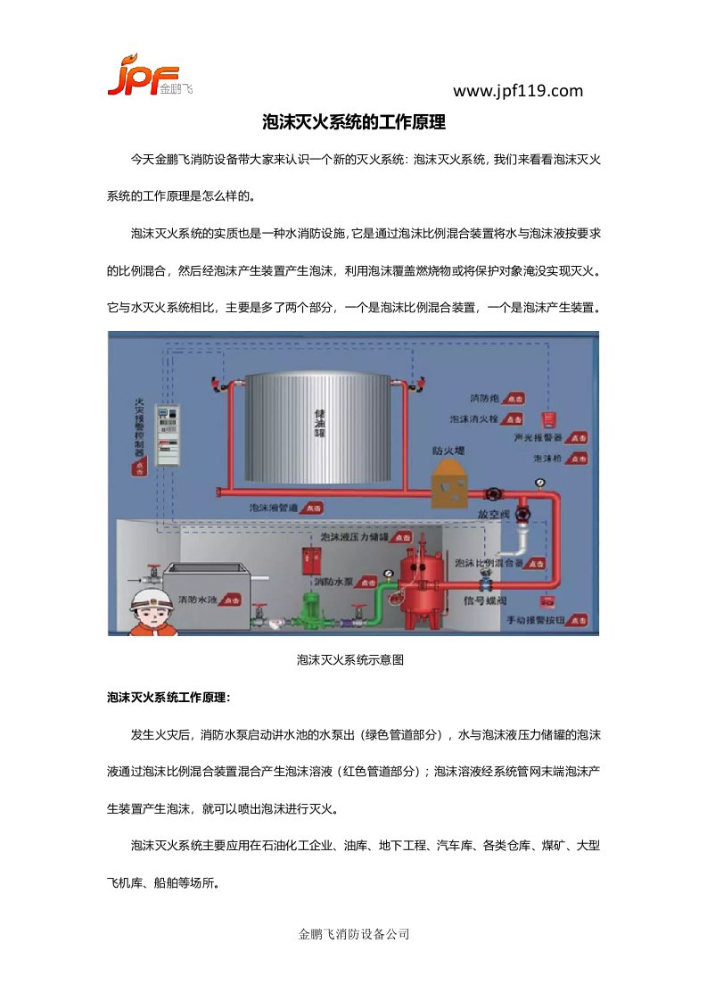 泡沫灭火系统的工作原理