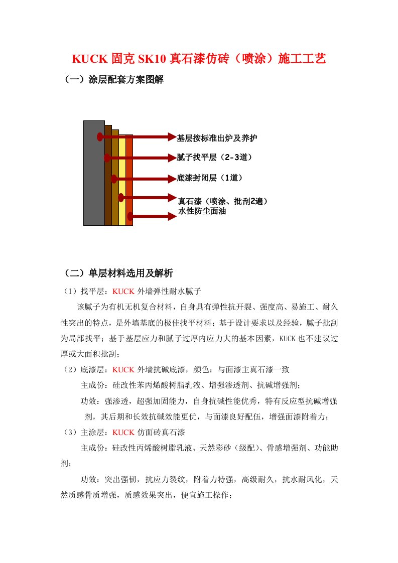 真石漆仿砖喷涂施工方案