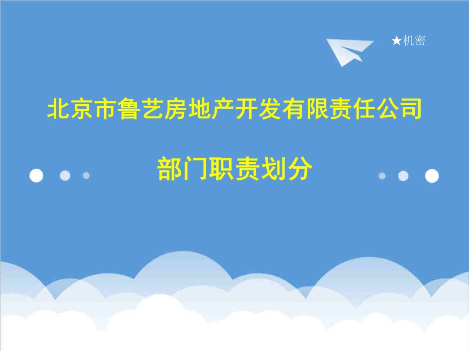 各城市房地产-北京市鲁艺房地产开发有限责任公司部门职责划分32页aag