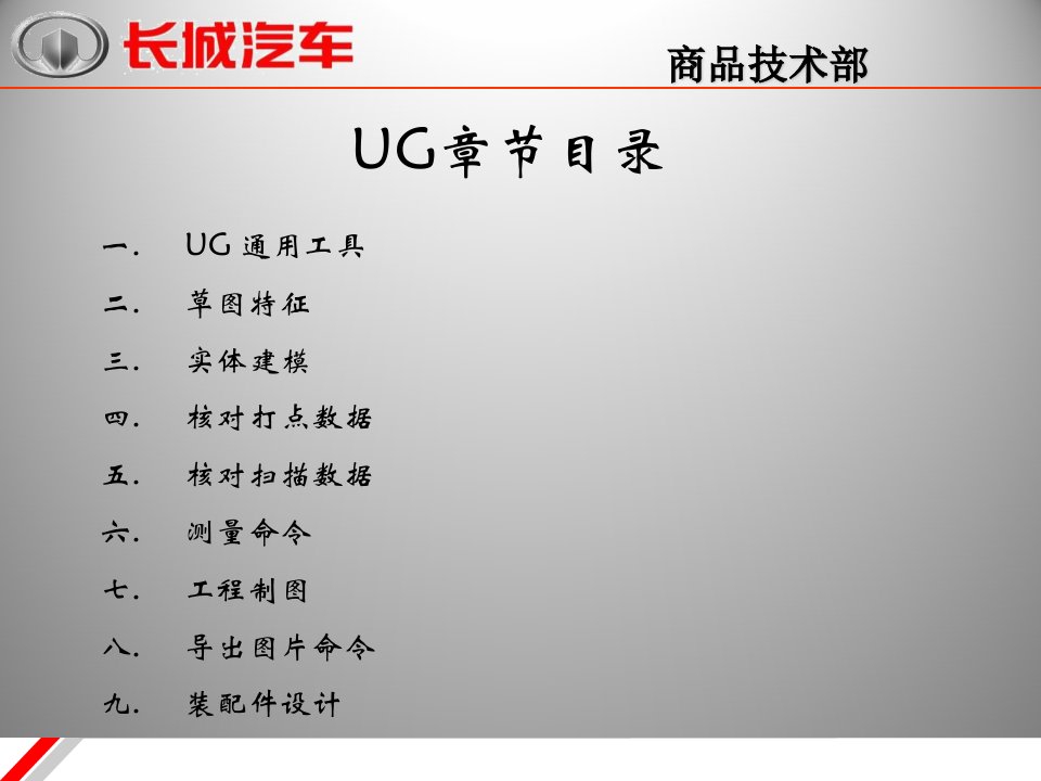 UG基础培训课件