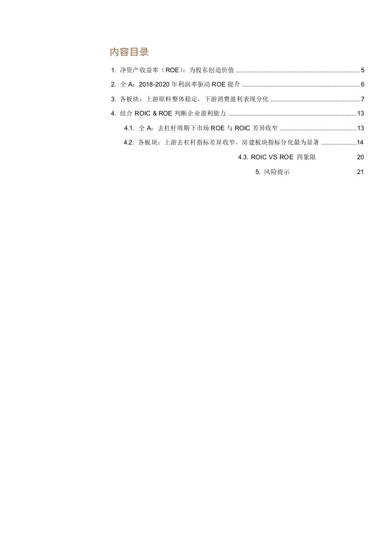 A股基本面20年复盘，净资产收益率（ROE）