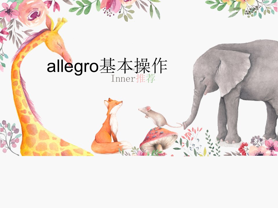 allegro基本操作