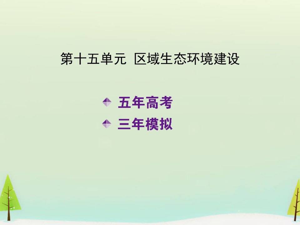 第十五单元区域生态环境建设课件