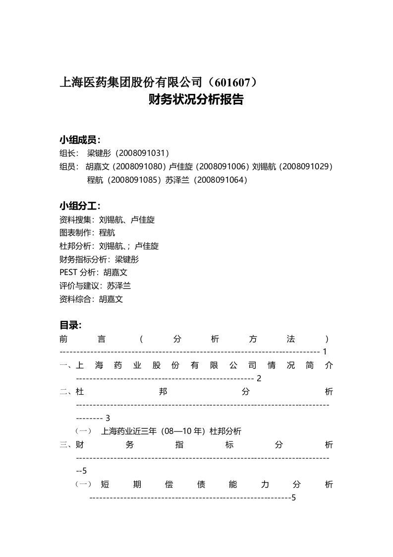 财务分析完整版