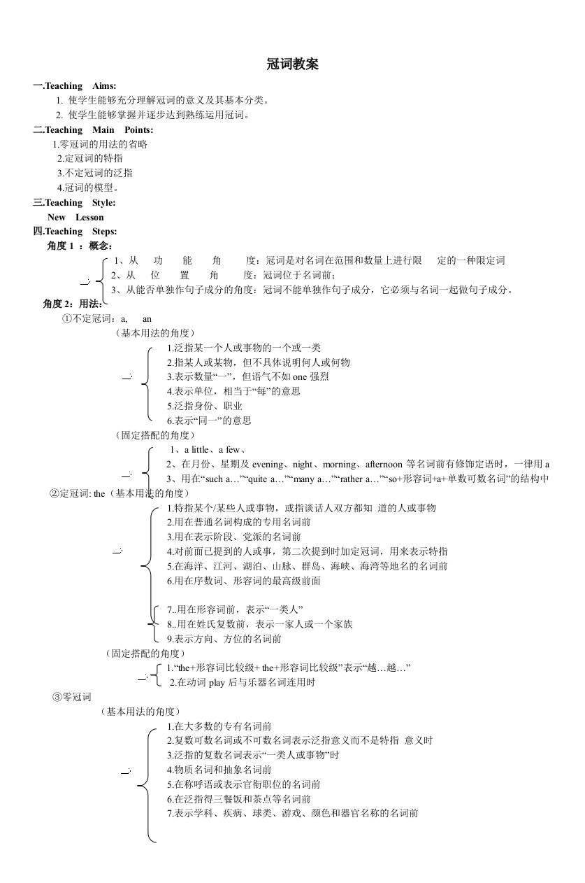 冠词教案