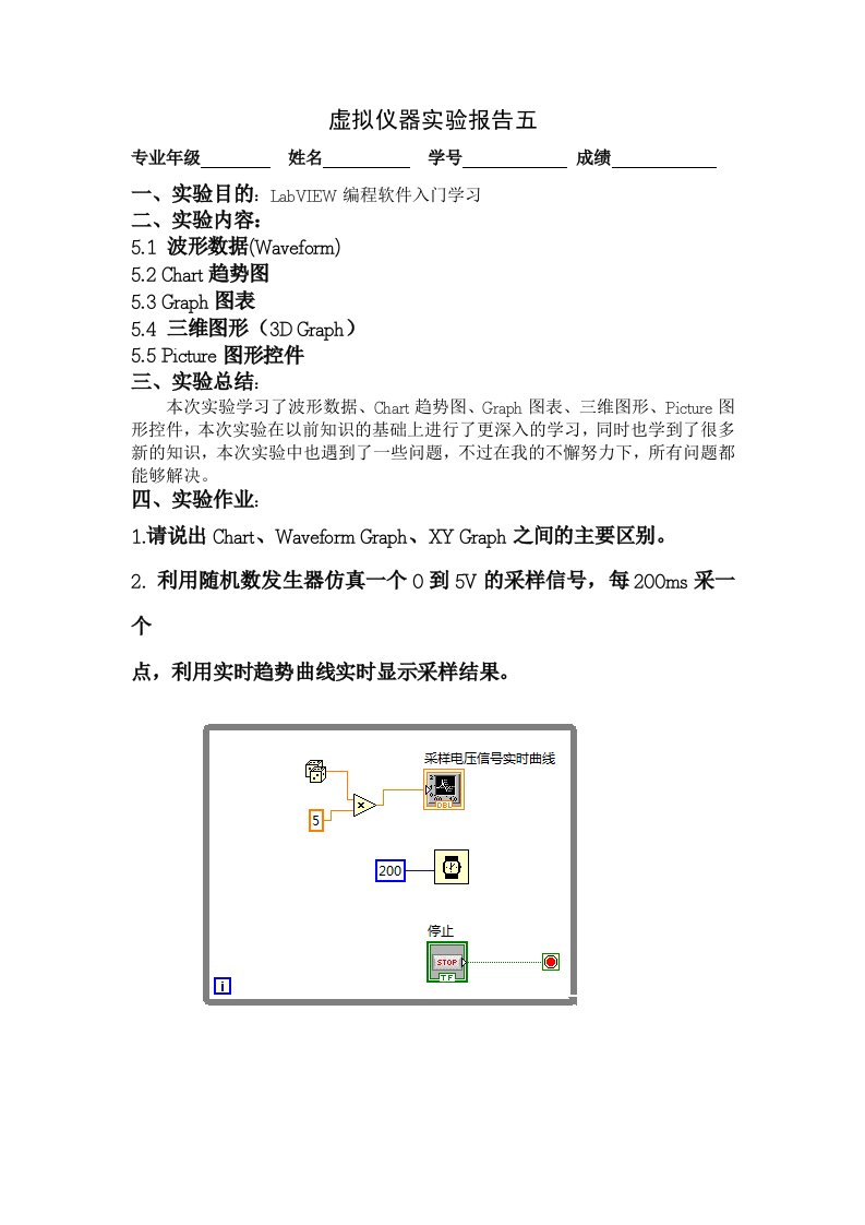 虚拟仪器实验报告五