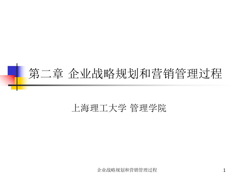 企业战略规划和营销管理过程课件