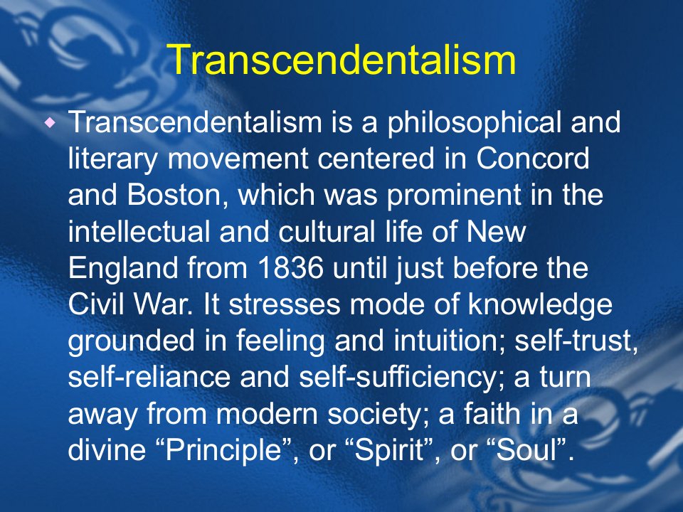 Transcendentalism超验主义