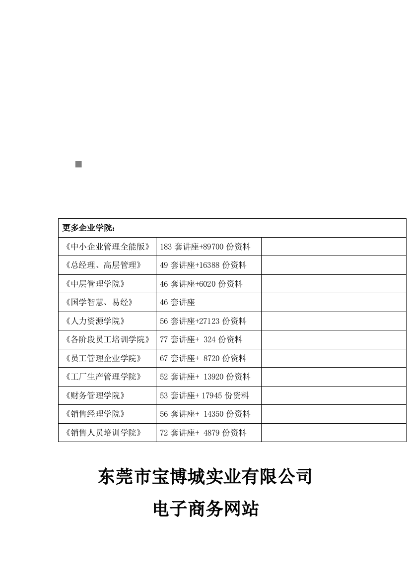 东莞某公司电子商务网站需求规格说明书