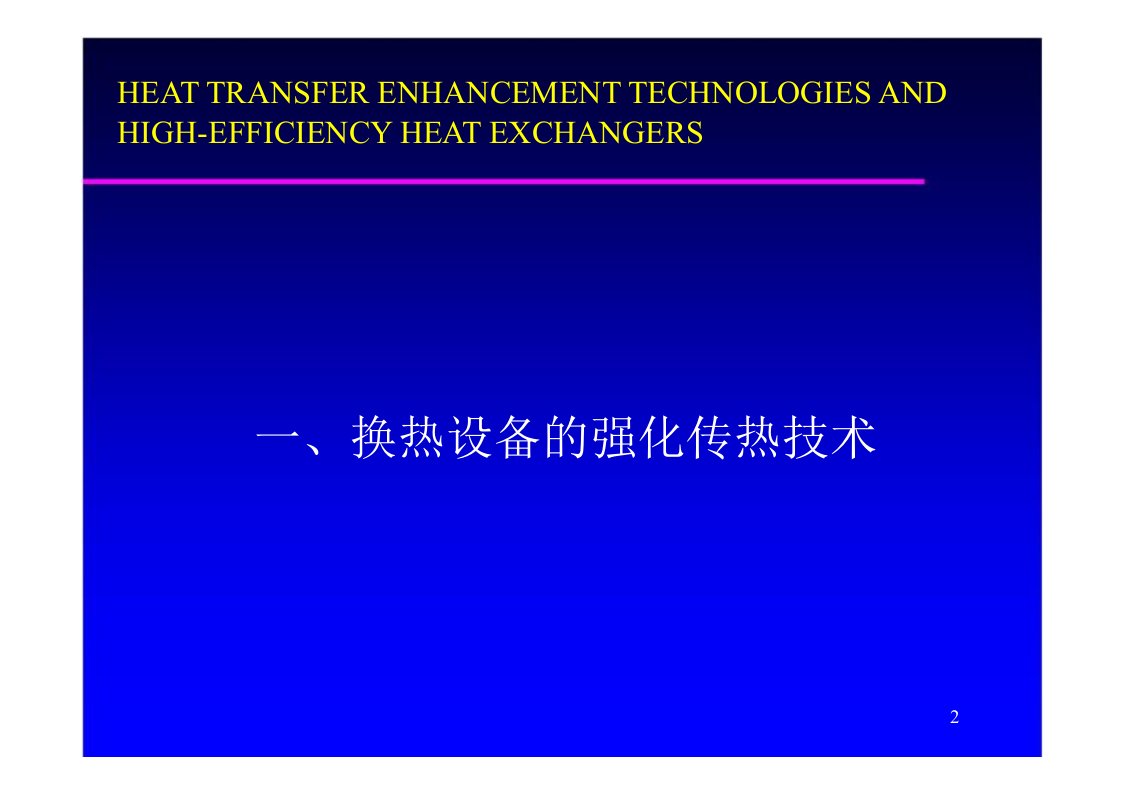 强化传热技术及高效节能设备