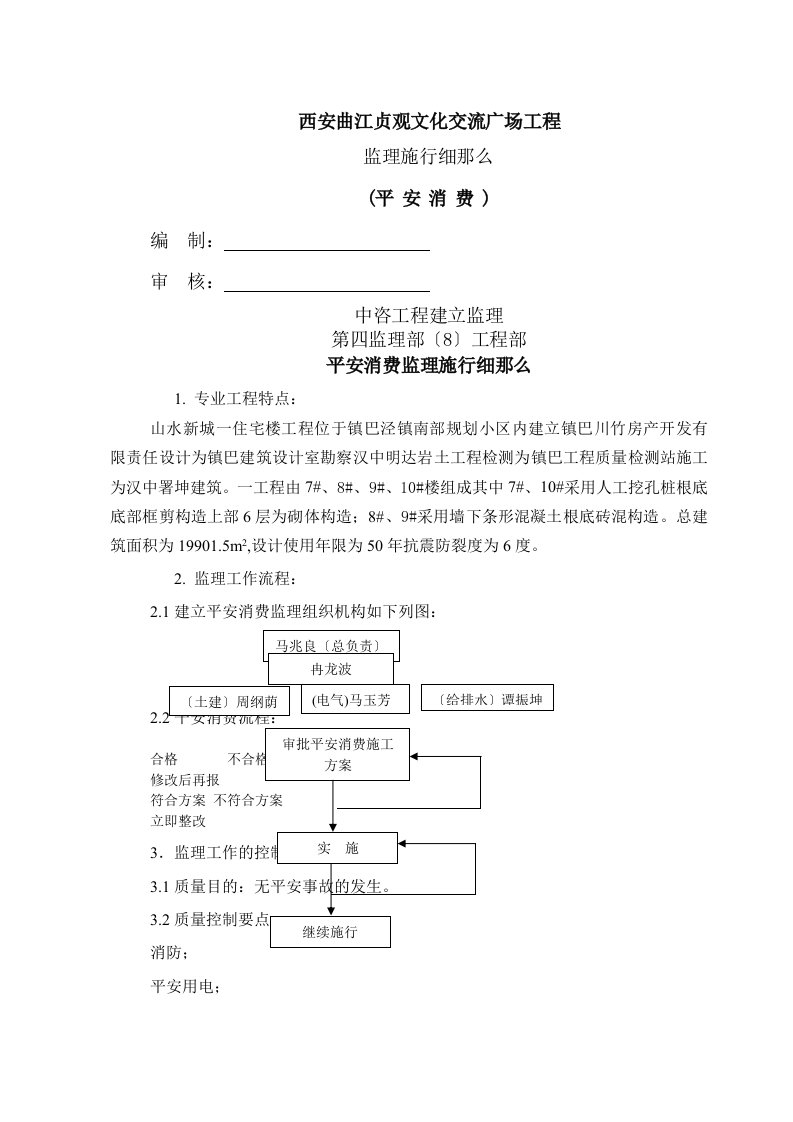 西安曲江贞观文化交流广场工程监理实施细则