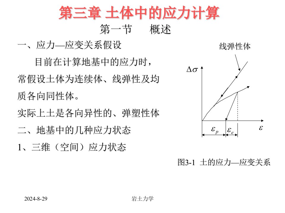 岩土力学课件第三章土体中的应力计算