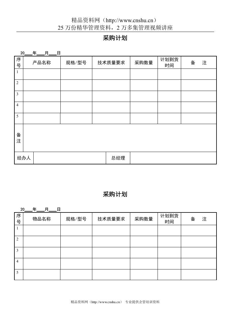 09采购计划