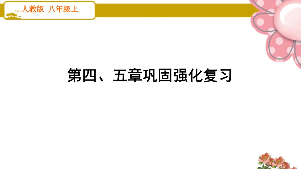 人教版八年级生物上册第四、五章巩固强化复习课件