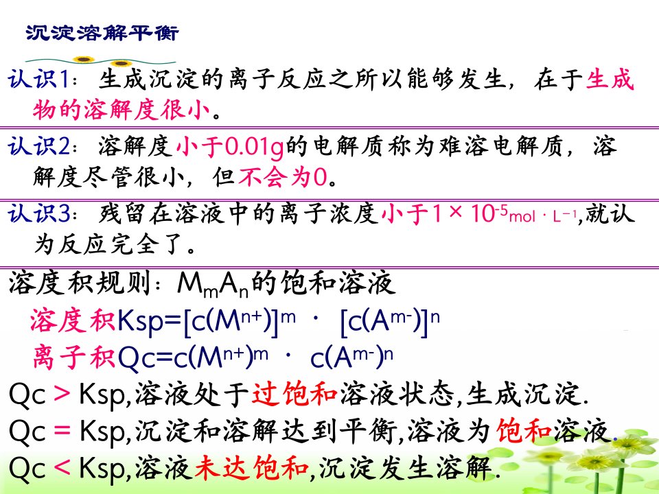 沉淀溶解平衡的应用公开课用ppt课件