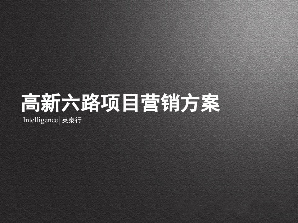 高新六路项目产品定位与营销推广初步思路0123最终文件